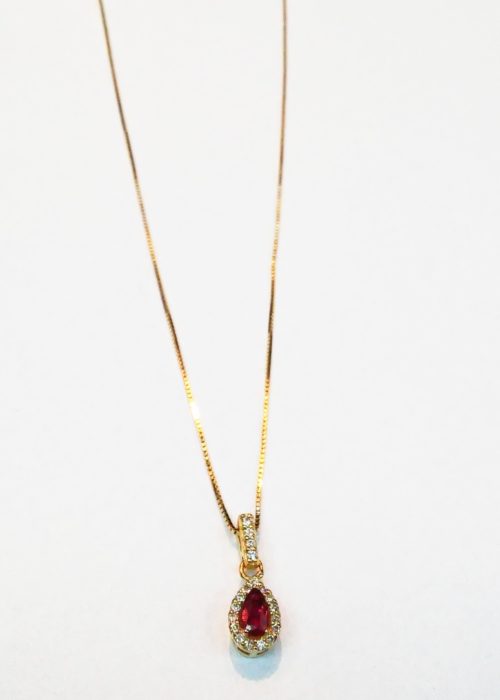 GOLD RUBY PENDANT